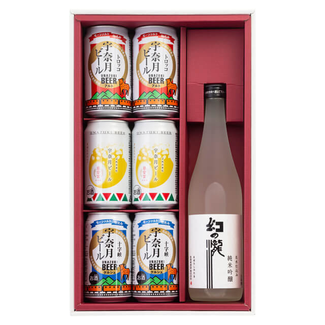 宇奈月ビール＆富山の地酒セット ： 純米吟醸「幻の瀧」
